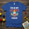 I'm In My Clown Phase t-shirt with a colorful clown face graphic and festive accents