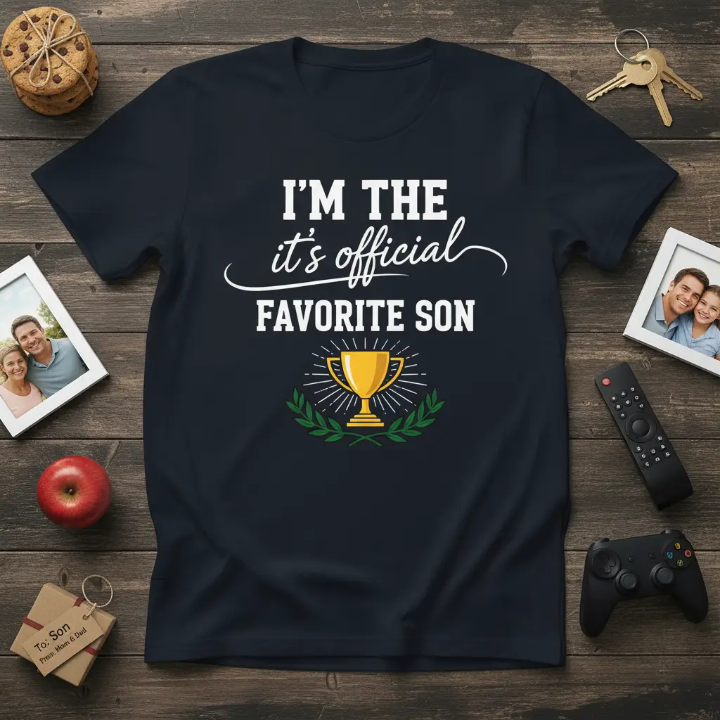 I’m the Official Favorite Son T-Shirt Funny Dad Gift