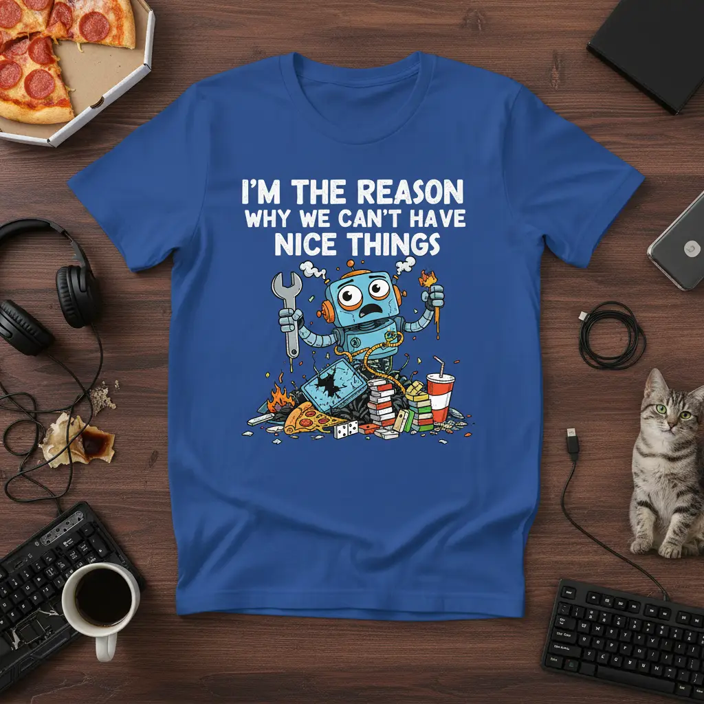 I’m the Reason Why We Can’t Have Nice Things Robot T-Shirt