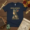 Imperial Matriarch Eastern Luminary text with profile of a regal woman in ornate headdress and armor on navy t-shirt