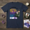 Navy t-shirt with purple ribbon and sunburst graphic, text "IN MEMORY OF Richard 21 SUPORT PANCARATIC CANCER RESEARCH" and ACS/Relay