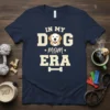 In My Dog Mom Era t-shirt with Golden Retriever graphic and diamond "mom" text