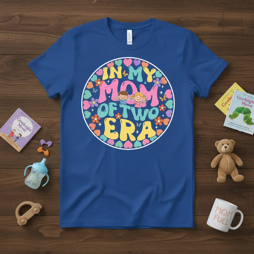 In My Mom of Two Era T-Shirt Funny Motherhood Gift