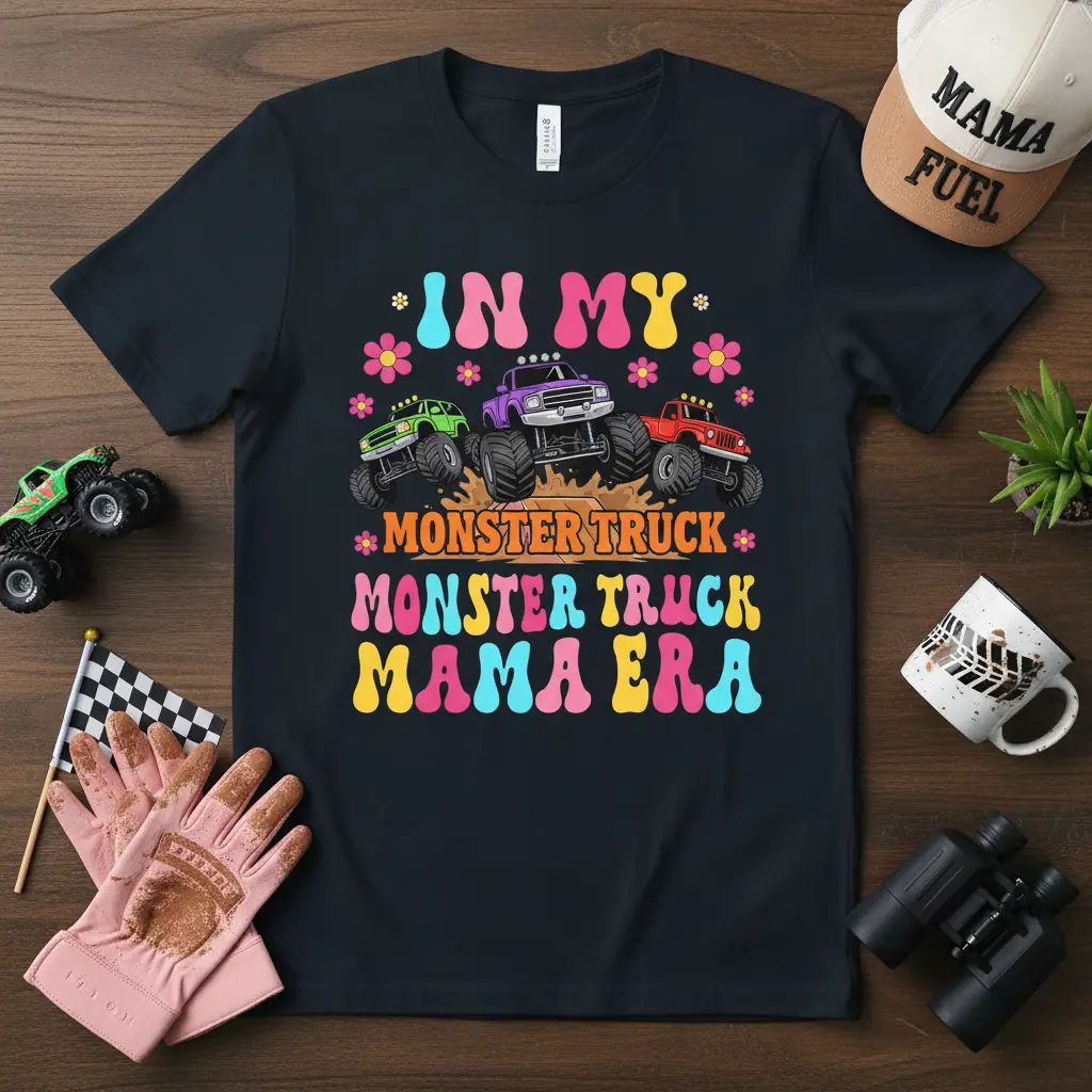 In My Monster Truck Mama Era T-Shirt Fun Mom Life Gift