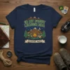 In My Scout Leader Era Adventure Awaits t-shirt with graphic of scouts around a campfire and mountains