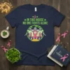 In this house no one fights alone t-shirt with knights and pink ribbon, breast cancer awareness design