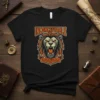 Black t-shirt with "INCONCEIVABLE" text above a roaring lion graphic with orange mane and eyes