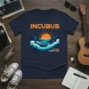 Incubus Morning View album art t-shirt design with sun over ocean waves