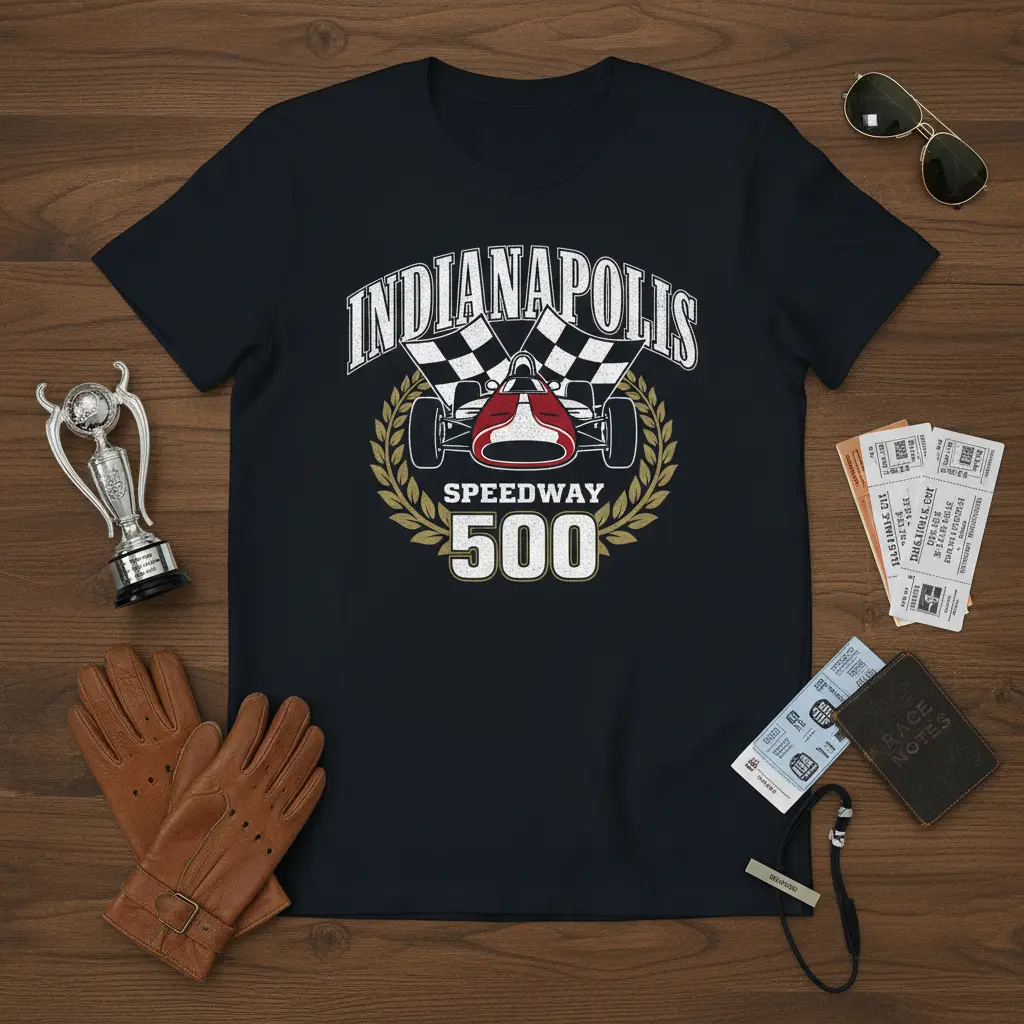 Indianapolis Speedway 500 Race T-Shirt Classic Car Fan Gift