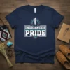 Indigenous Pride T-Shirt with bold text and feather graphic, celebrating Native American heritage