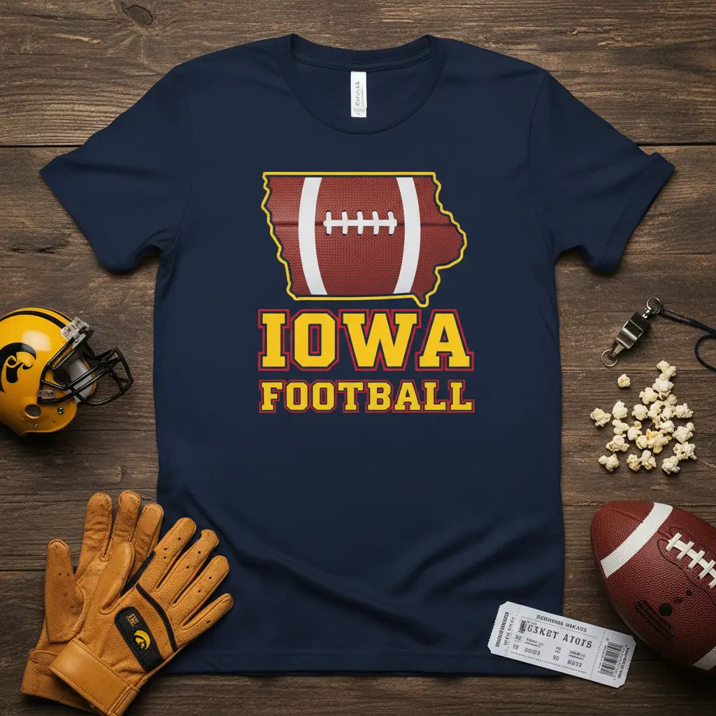 Iowa Football T-Shirt Game Day Apparel for Fans