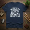 Irish Trad Irish Trad t-shirt design featuring a Celtic knot band playing instruments like guitar and banjo