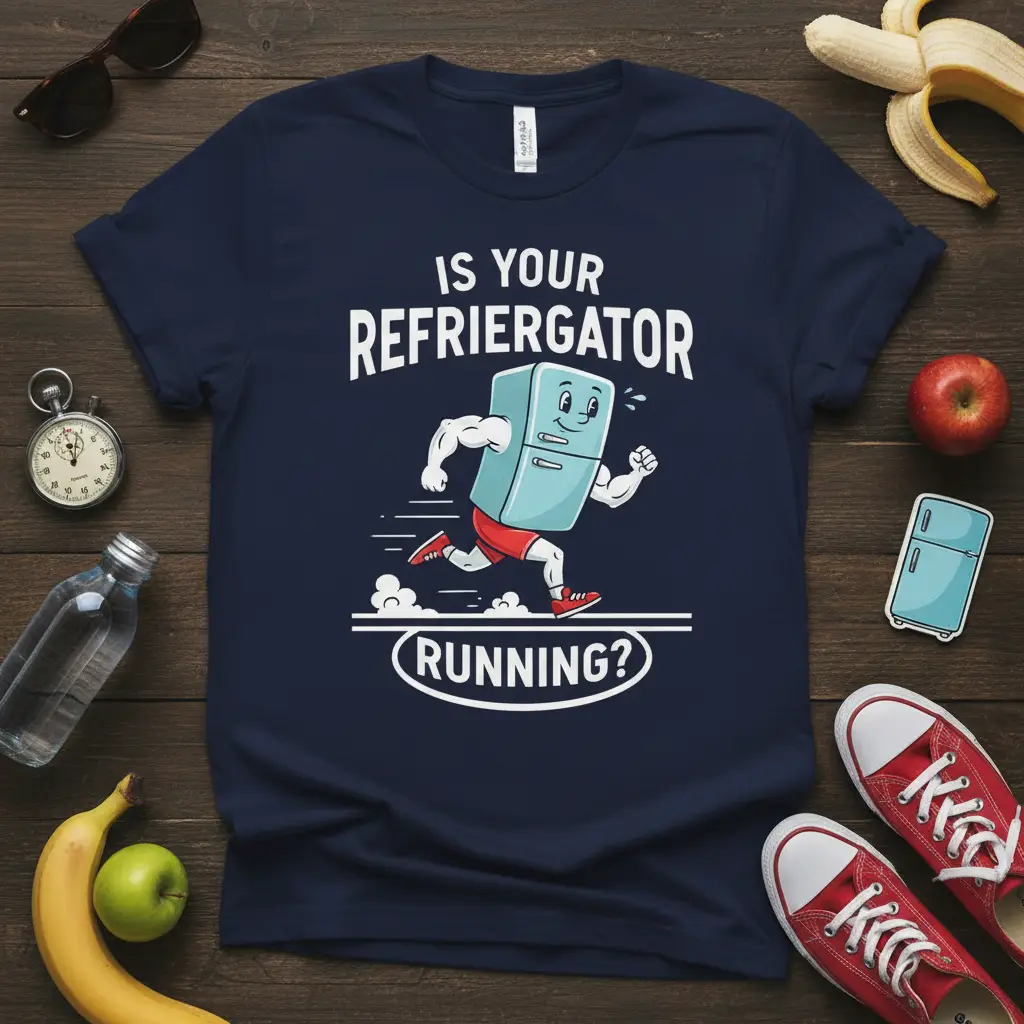 Is Your Refrigerator Running? Funny Fitness Humor T-Shirt