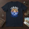 Israel Flag Star of David creative graphic design printed on comfortable cotton t-shirt