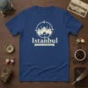 Istanbul City of Continents T-Shirt featuring a silhouette of the city skyline within a compass rose graphic