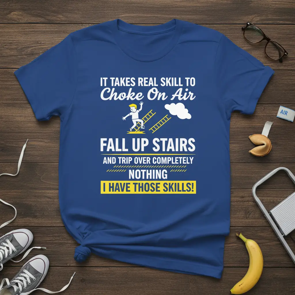 It Takes Real Skill to Choke on Air T-Shirt Funny Quote Gift