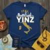 Ital Yinz t-shirt design with Italian landmarks and map of Italy, celebrating Pittsburgh Italian heritage