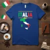 Italia 2021 map t-shirt design with Italian flag colors and patriotic text