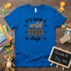 It's Been A Wild 100 Days t-shirt design with leopard print 100 and orange wild text