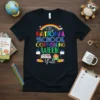 It's National School Counseling Week Y'all text with rainbow, books, brain, and pencils design on a black t-shirt