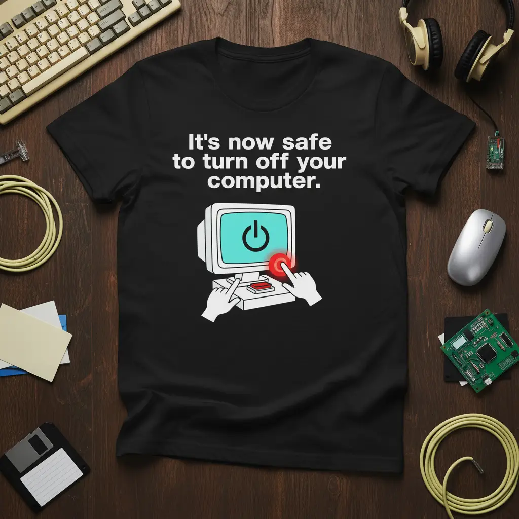 It’s Now Safe to Turn Off Your Computer T-Shirt