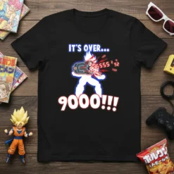 It's Over 9000 detailed graphic design printed on comfortable cotton t-shirt