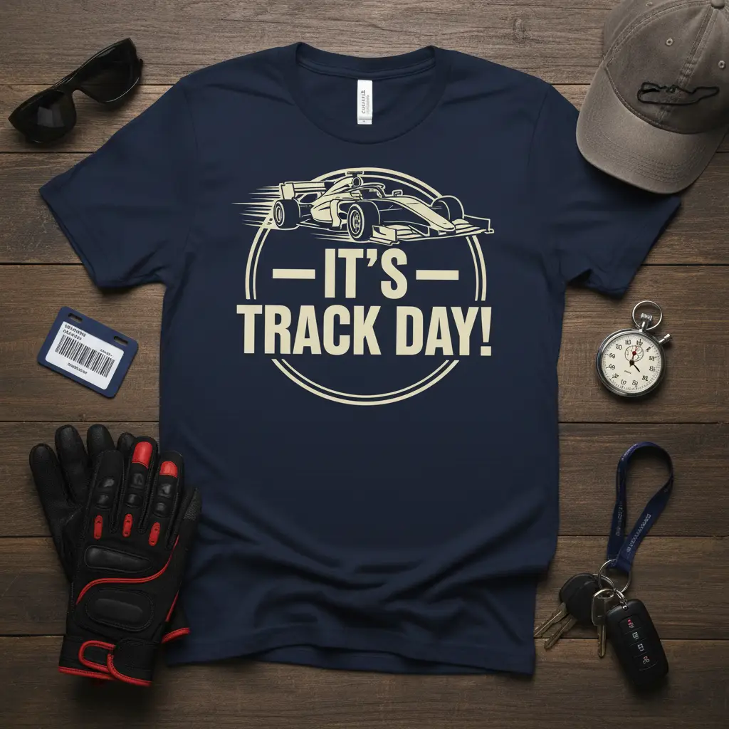 It’s Track Day! Racing Car T-Shirt for Enthusiasts