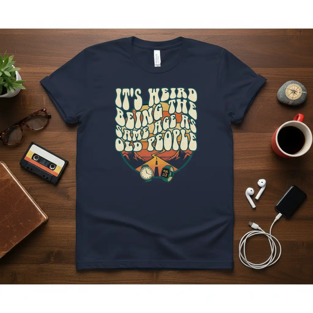It’s Weird Being the Same Age As Old People Funny Retro Tee