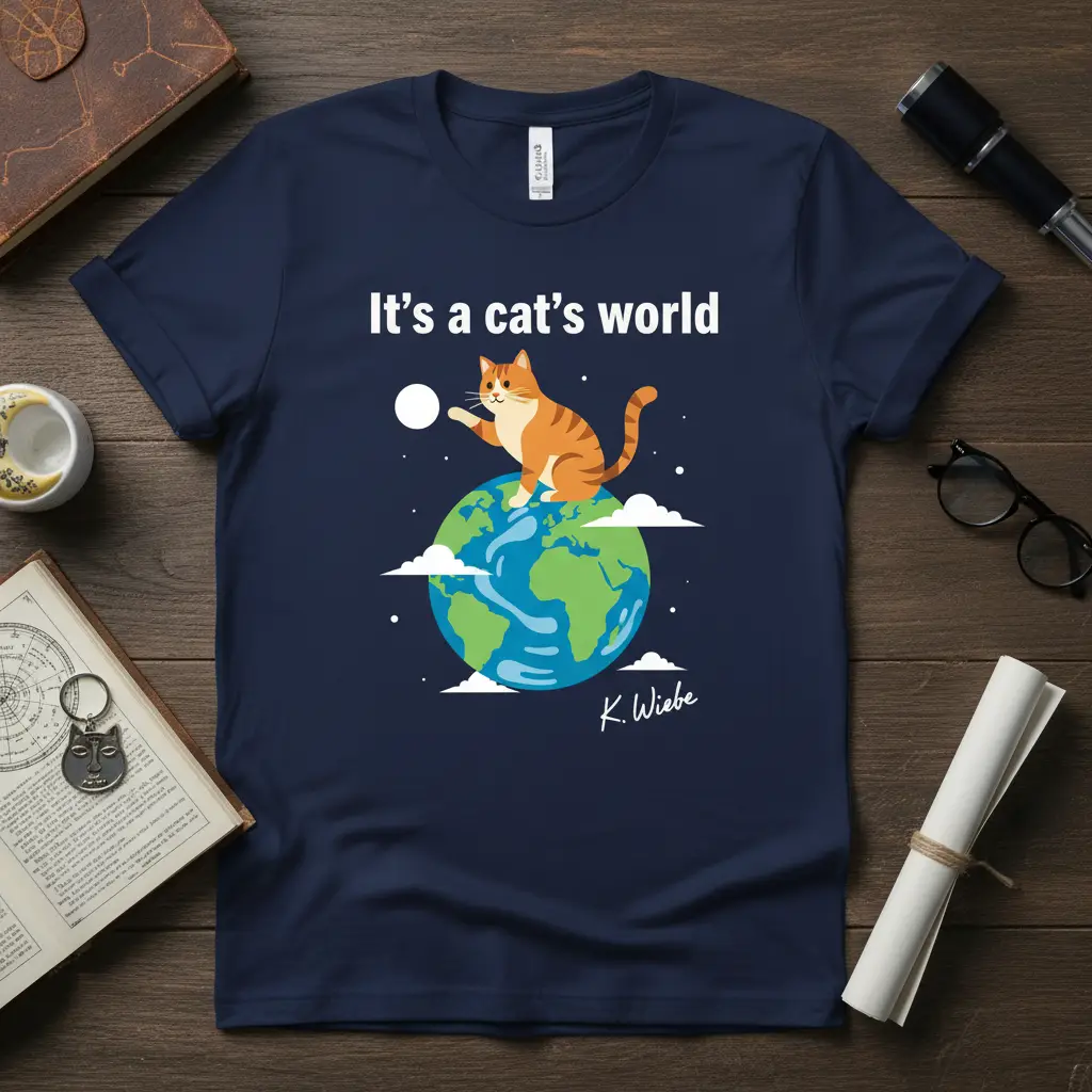It’s a Cat’s World T-Shirt Funny Feline Lover Gift