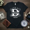 Black t-shirt with white text "It's A Davis Thing" featuring a large split letter D and the name Davis in