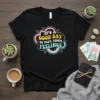 Black t-shirt with retro-style text: "IT'S A GOOD DAY TO TALK ABOUT FEELINGS" in a cloud graphic