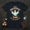 It's a Poultrygeist Call an Eggsorcist funny chicken t-shirt design with spooky ghost chicken and broken eggs