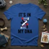 It's In My DNA T-Shirt featuring a DNA helix with black and red paw prints
