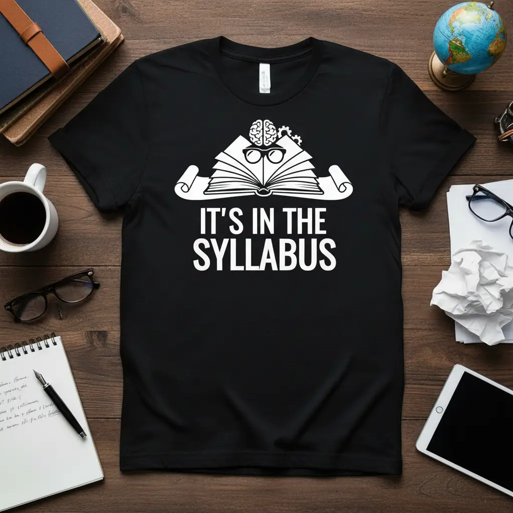 It’s in the Syllabus T-Shirt Funny College Student Gift