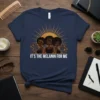 It's The Melanin For Me t-shirt design featuring three women with natural afros and sun rays, celebrating melanin beauty