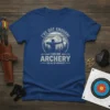 T-shirt with "I've Got Enough! I Go Do Archery" text and graphic of archer aiming at mountains