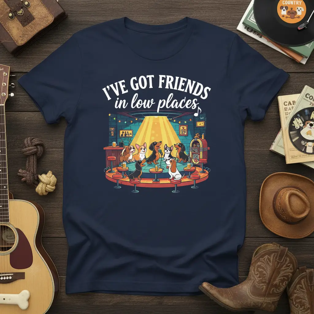 I’ve Got Friends in Low Places Dog T-Shirt Funny Country Music