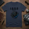 J.Q.S.G New York EST. 2017 T-Shirt with a fierce tiger graphic and blue lightning accents