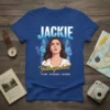 Jackie Yellowjackets The Show text design featuring bold typography on quality t-shirt