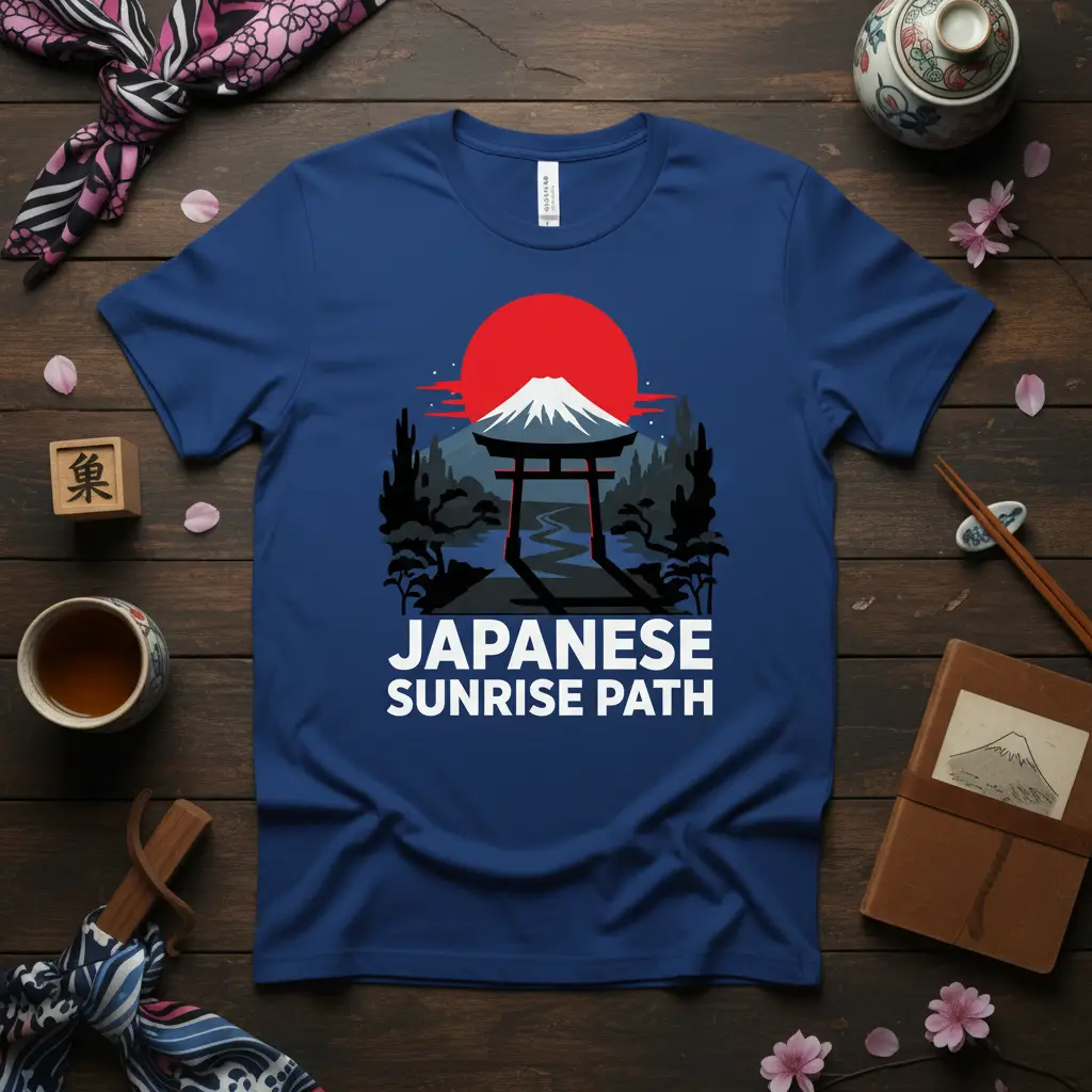 Japanese Sunrise Path T-Shirt Scenic Japan Travel Gift