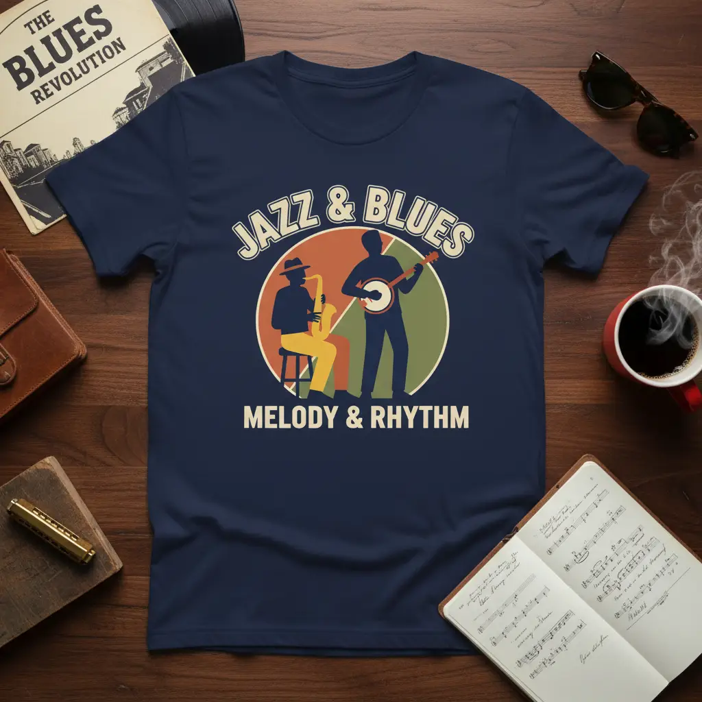 Jazz & Blues Melody & Rhythm T-Shirt Music Lover Gift