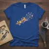 Jazz Music Trumpet Flowers stylish graphic design printed on comfortable cotton t-shirt