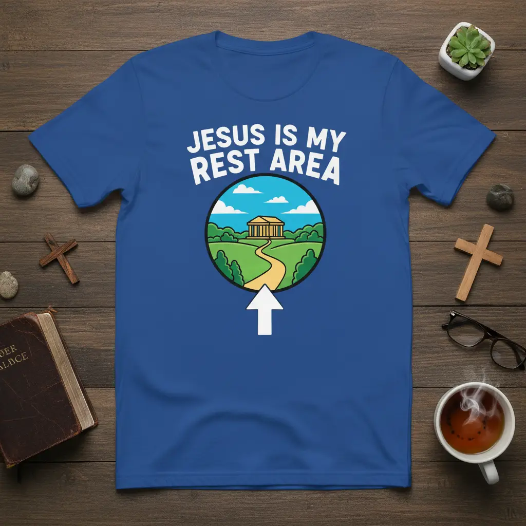Jesus Is My Rest Area Christian Faith T-Shirt Gift