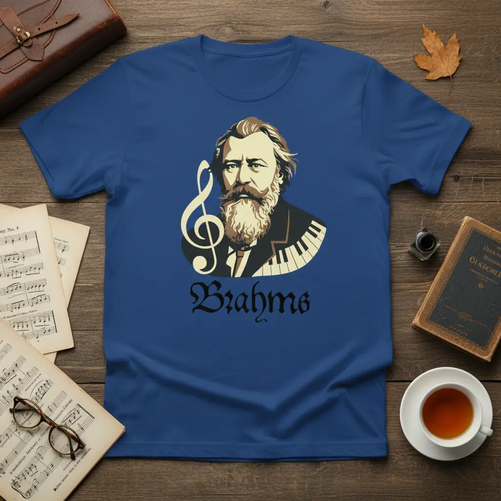Johannes Brahms Composer T-Shirt Classical Music Gift