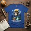 Journey To The Stars Explore The Universe Within t-shirt design with monkeys, mountains, and stars
