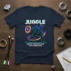 JUGGLE GRAVITY DEFIANCE ART THE DIABOLOIST stylish graphic design printed on comfortable cotton t-shirt