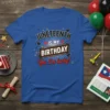 Juneteenth is my birthday shirt with bold typography and celebratory graphics, featuring text "JUNETEENTH IS MY BIRTHDAY Yes I'm lucky!"