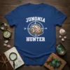Junonia Hunter T-Shirt with a detailed Junonia shell graphic and compass design, perfect for seashell collectors