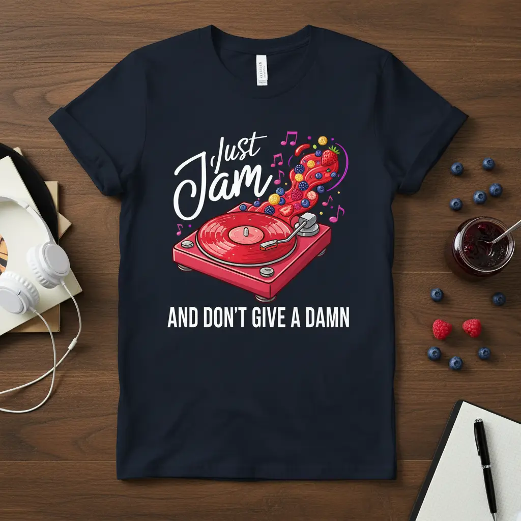 Just Jam and Don’t Give a Damn T-Shirt Retro Music Gift