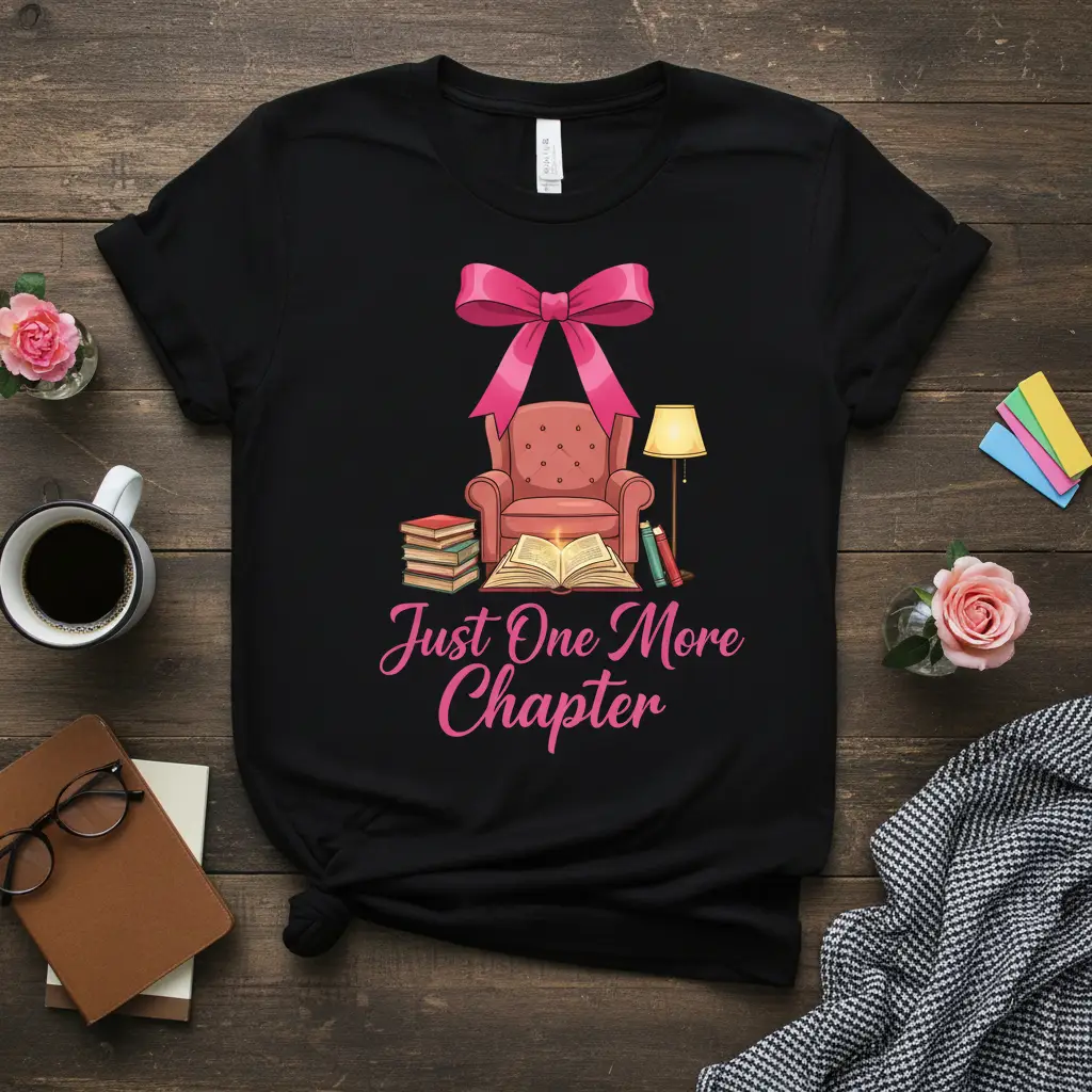 Just One More Chapter Book Lover T-Shirt Reading Gift